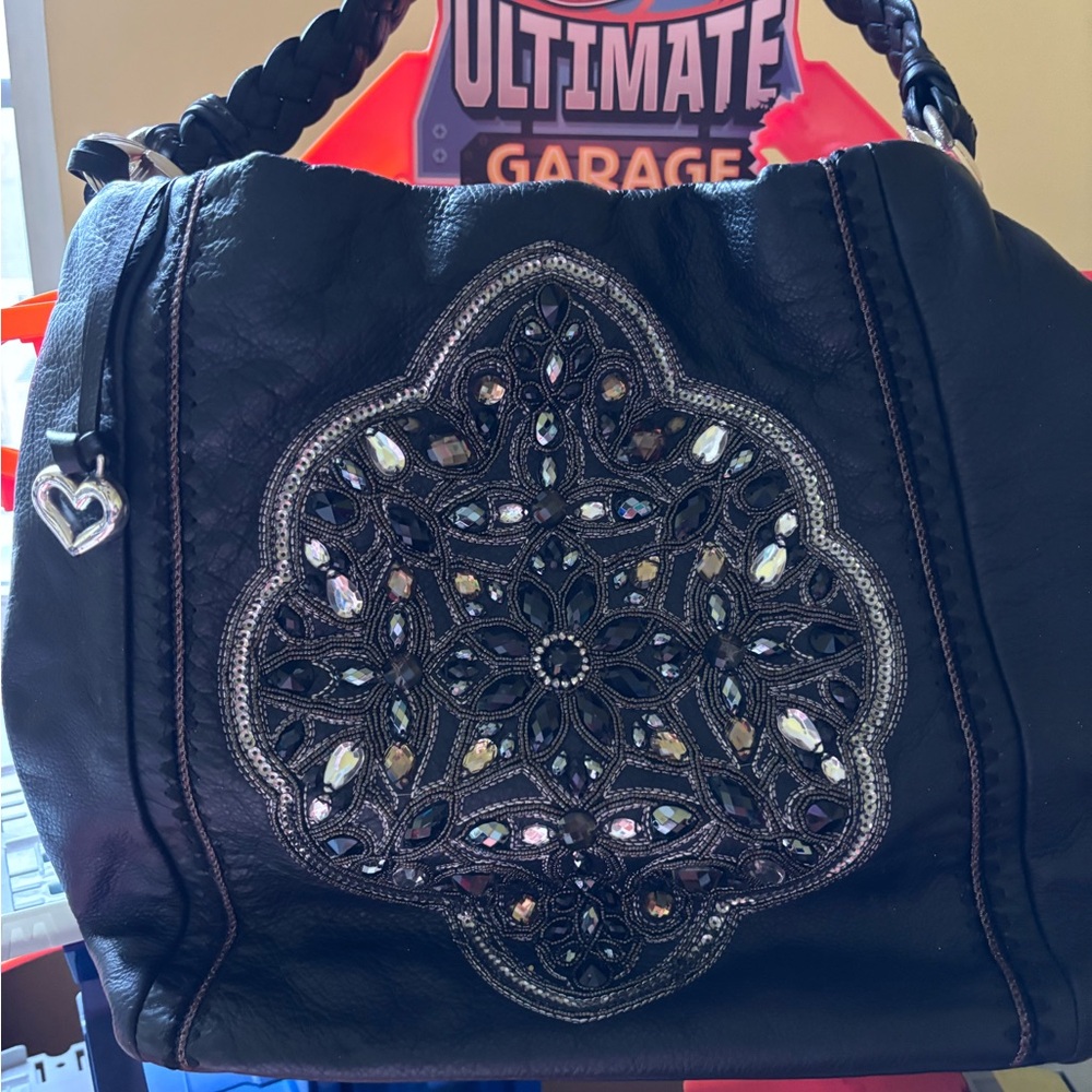 Brighton Black Embellished Women's Bag